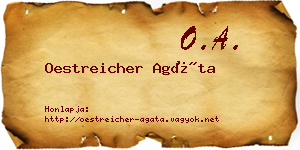 Oestreicher Agáta névjegykártya